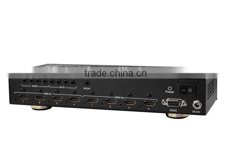LINK-MI LM-MX444 Ultra HD 4K2K 3D Video Audio 4x4 HDMI Matrix Switcher with RS232