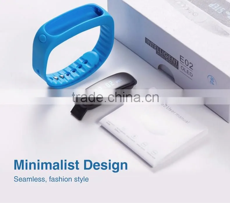 smart sport wristband,smart bracelet E06 bluetooth with OLED Touch Screen Waterproof IP67 bluetooth vibrating bracelet