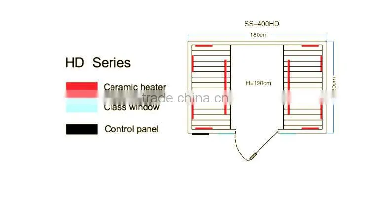 Easy Installation Infrared Steam Sauna Cabin and Sauna Room for commerical(CE/ISO)