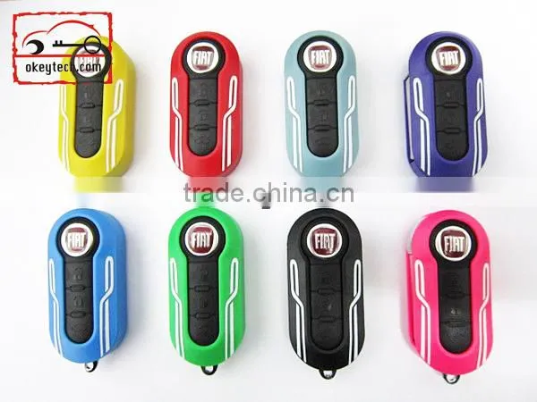 Best price fiat 500 remote key shell for shell key fiat 500 3 buttons fiat key cover for fiat 500 key cover