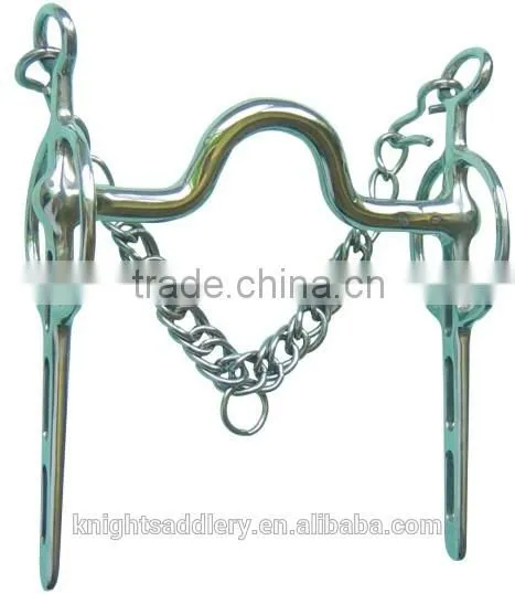 SS Liverpool Low Port Mouth Bit with Fixed Cheeks