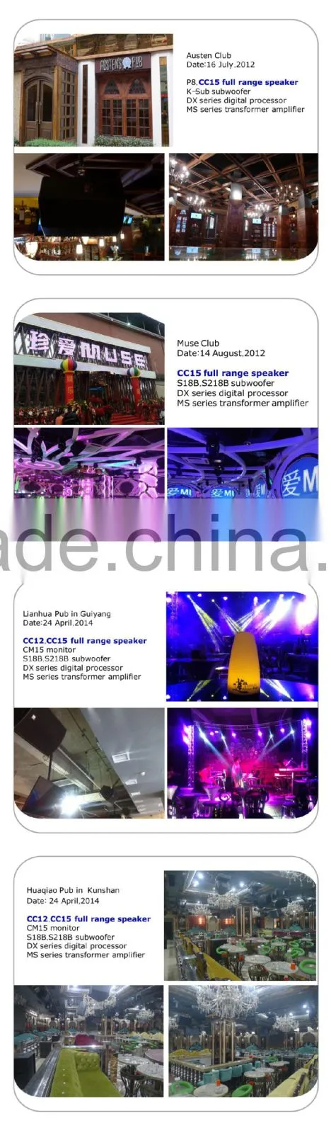 CC12 speaker box with disco light from Guangzhou factory