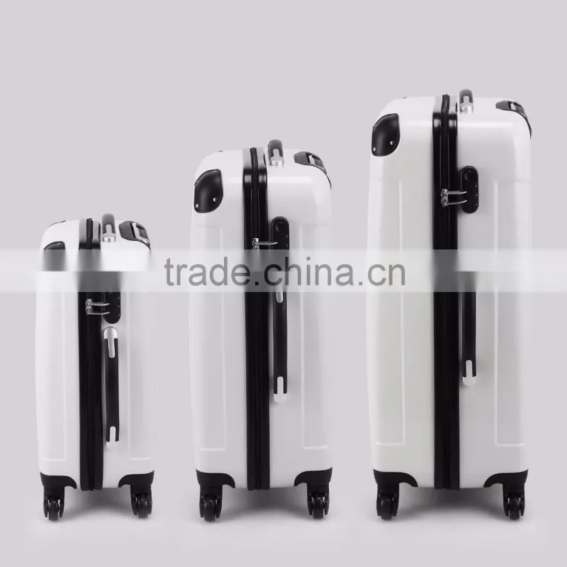 New 3PCS Silver Carry On Luggage Set Trolley Suitcase Travel Bag Spinner ABS PC