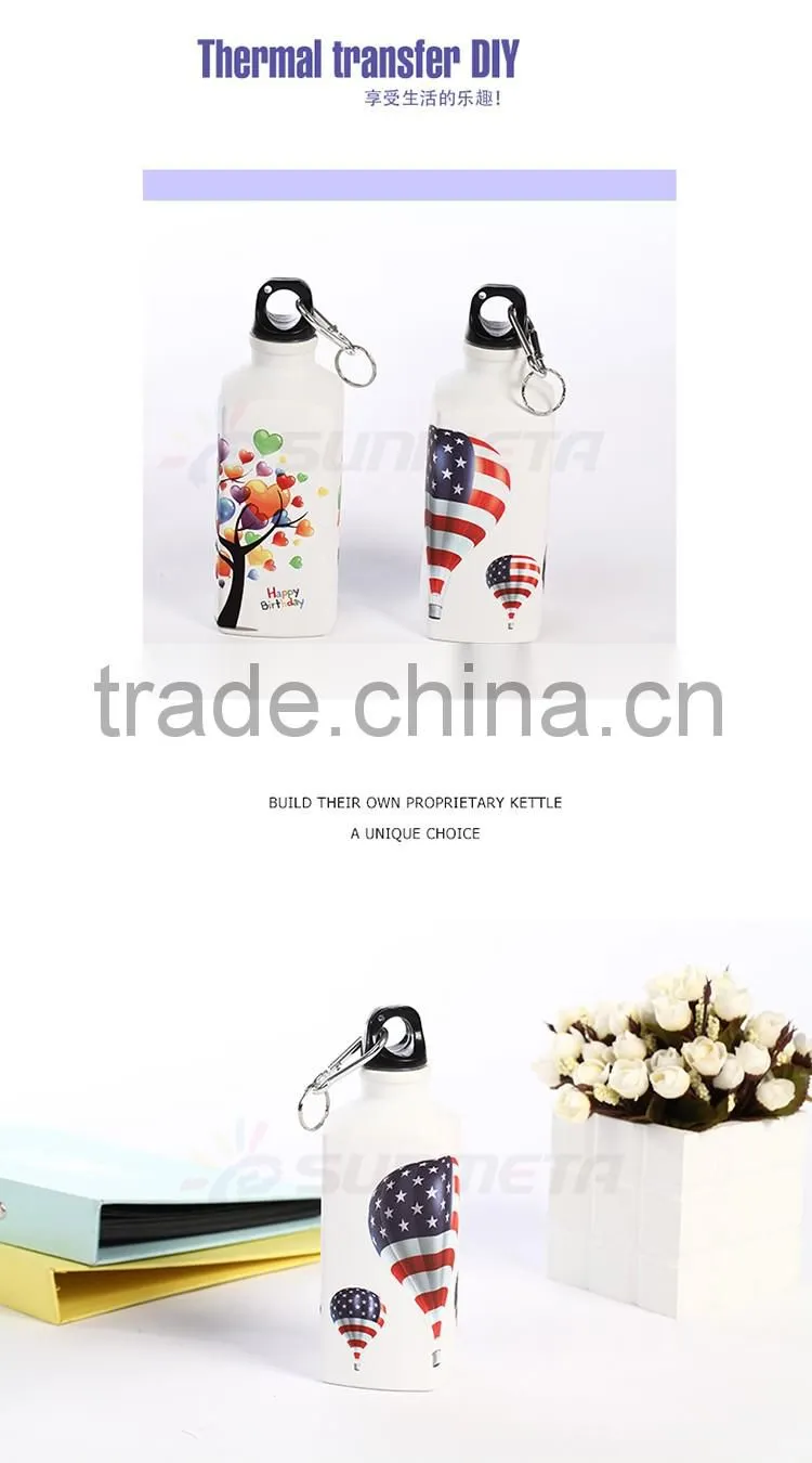 Wholesale sublimation 600ml blank sport aluminum custom label water bottles