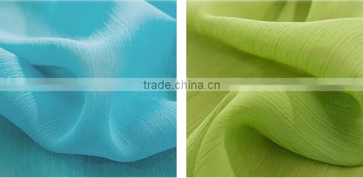 Polyester according pleated soft chiffon fabric