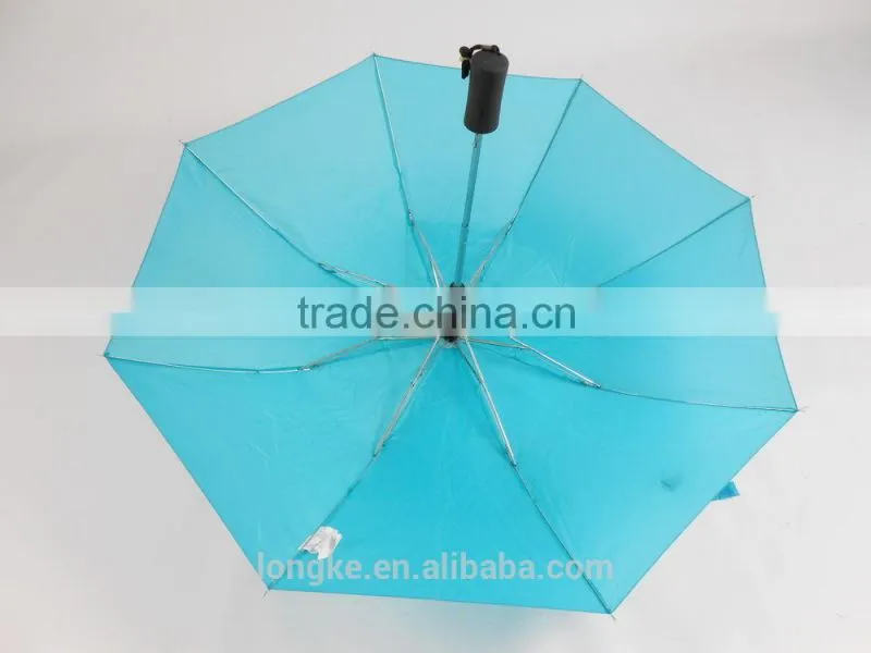sky-blue folding umbrella 2 fold bright color rain umbrella