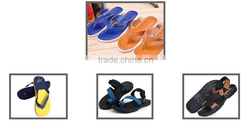 Men leather slippers PU sandals