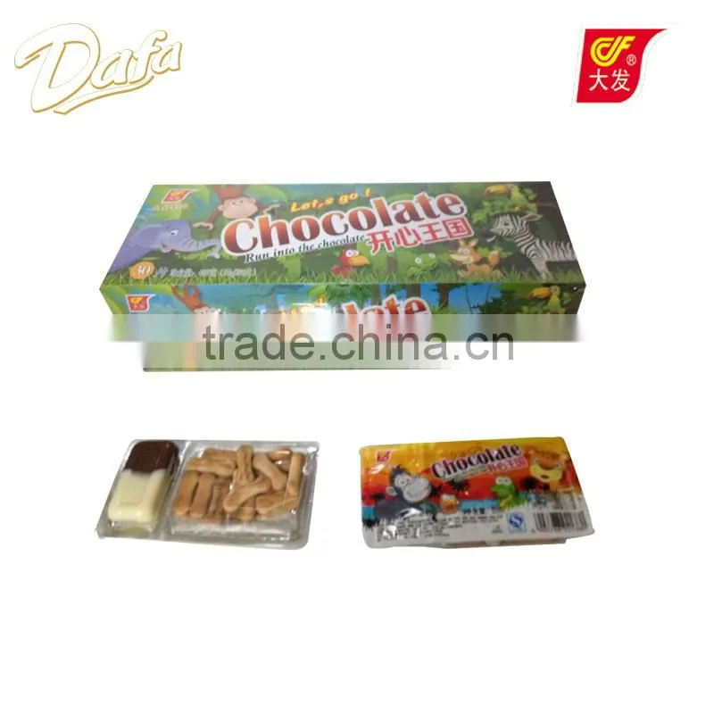 Dafa chocolate with biscuit,chocolate biscuit cup