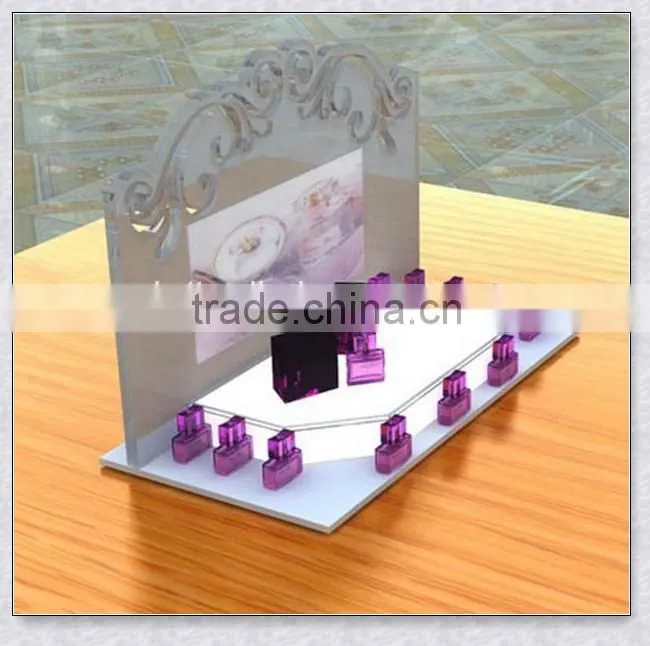 Custom Transparent Acrylic Eye Shodow Display Stand with logo