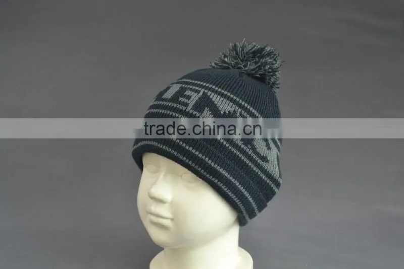 Kid jacquard beanie hats