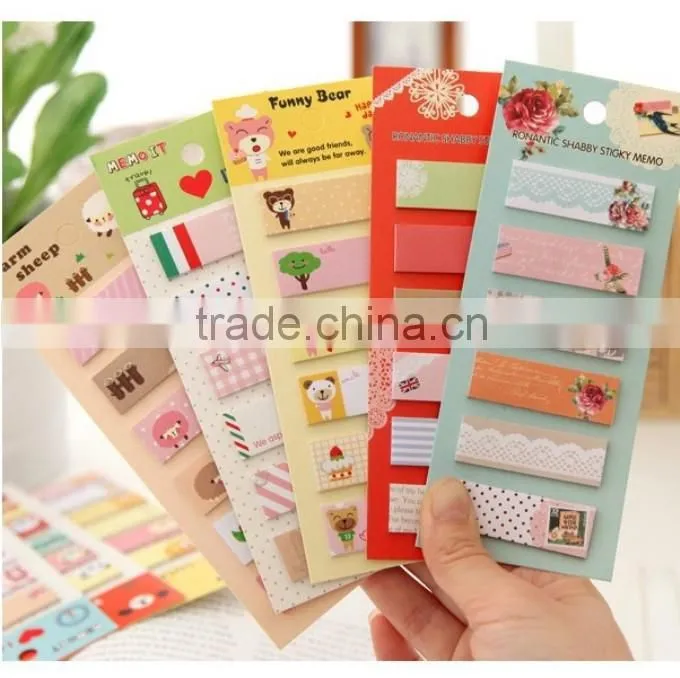 120Page Cute Cartoon Sticker Office Bookmark Marker Memo Index Tab Sticky Notes