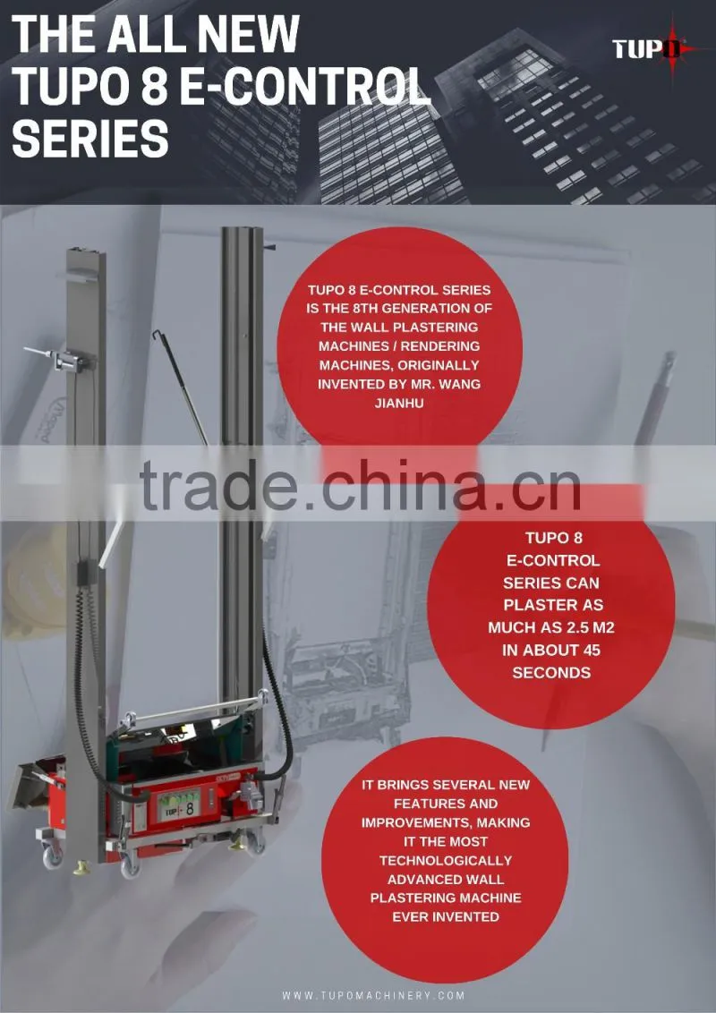 Tupo 8 hydraulic type construction machinery rendering machine /factory outlet