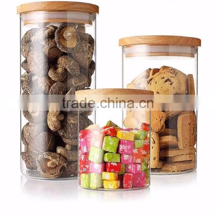 Eco-Friendly Feature and Spice,Food, Sugar,Tea Storage Use Seal Canister/ high borosilicate glass jar