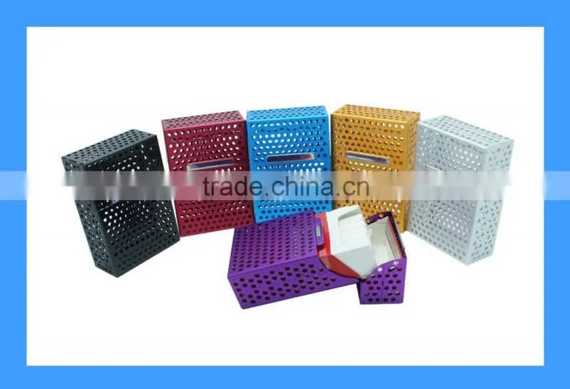 DCP005086 Good quality brushed cheap Aluminum Cigarette case with holes, aluminum cigarette box