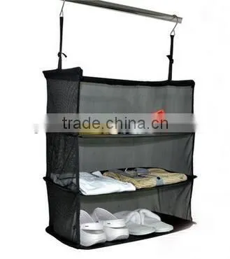 3 levels Mesh Suitcase hanging Organizer Bag