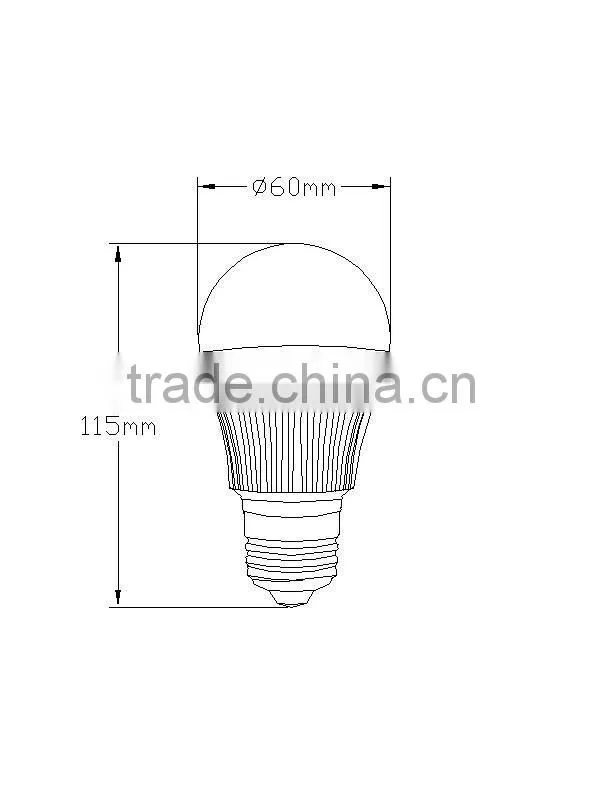 TUV CE RoHS IEC Approved 5W E27 LED Bulb SMD3020 LED(SEM-B51-02)