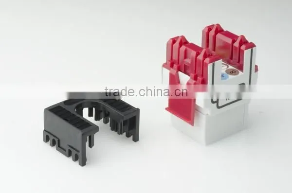 Network Solution ISO RJ45 8P8C UTP 180Degree Cat 6A Keystone Jack