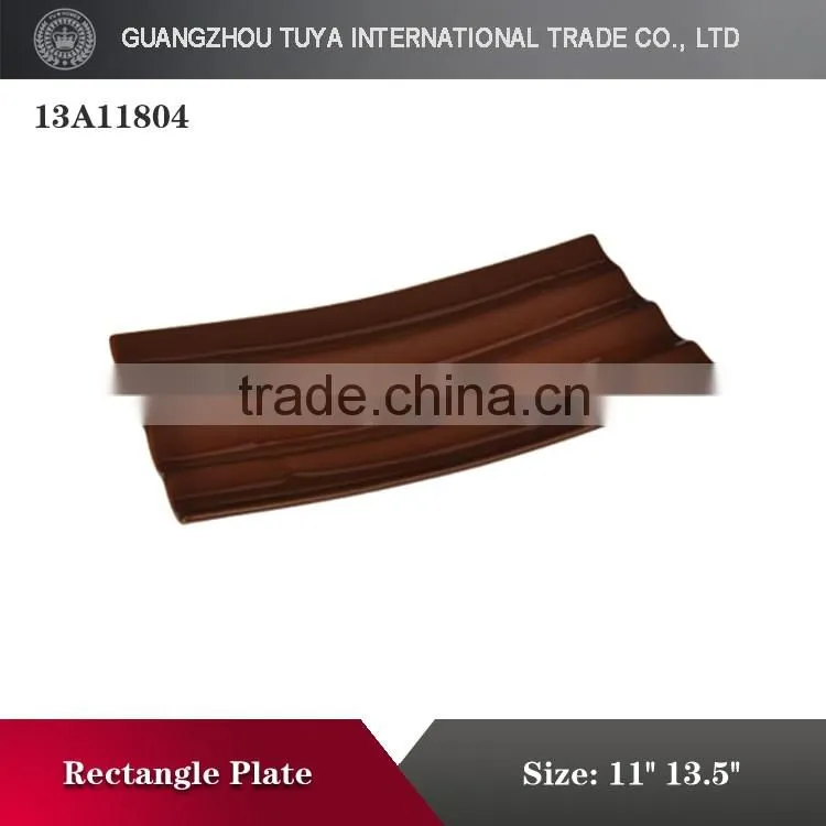 Wholesale have different color glazed ceramic plate