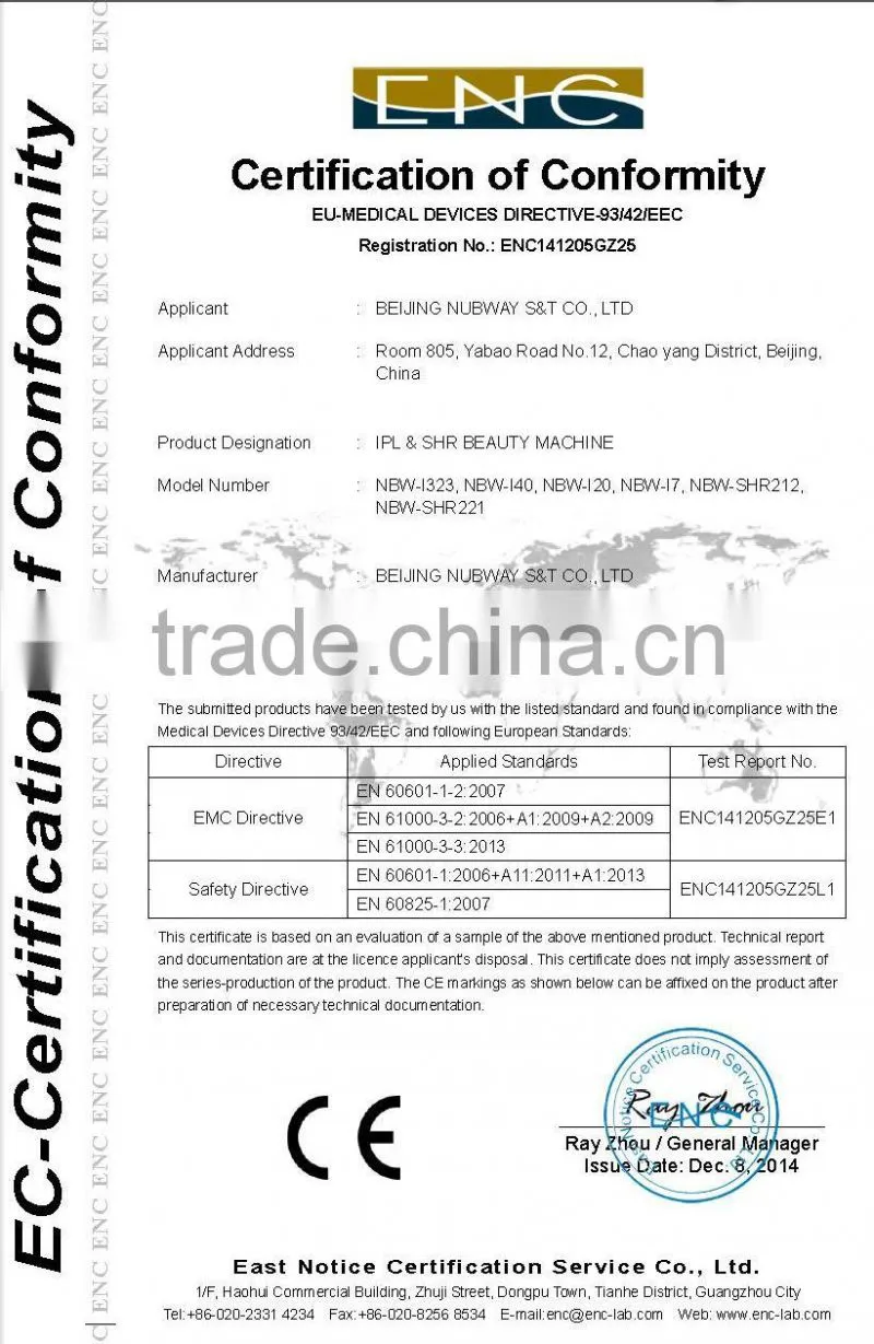 CE Approval Painless Hair Removal IPL Beauty Salon Equipment