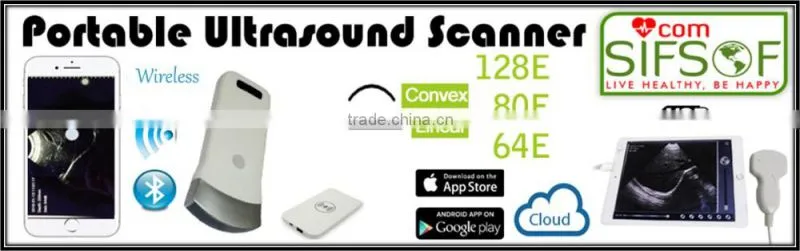 UltraSound Scanner, Convex Probe Ultrasound Scanner, WiFi, 3.5MHz / R40 / 64 Elements, SIFULTRAS-5.1