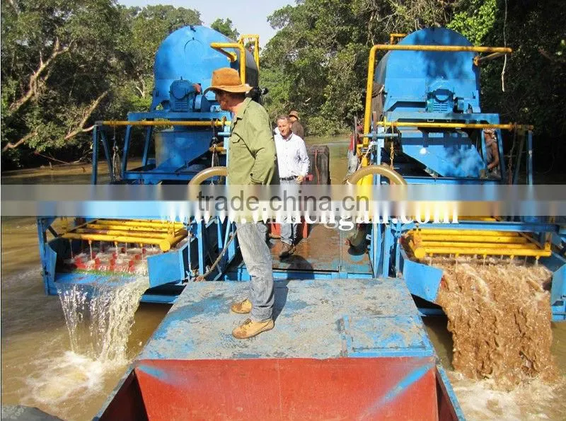 excavating gold dredger