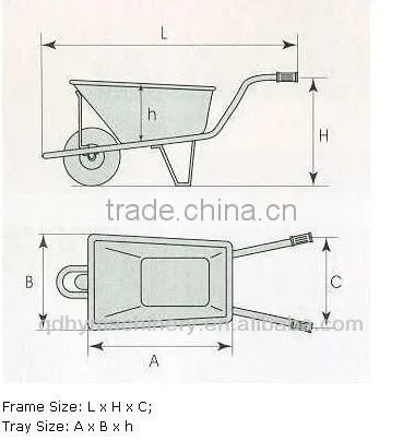 HY Power Coated Wheelbarrow