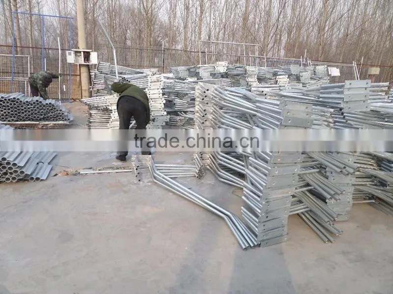 Haotian Blue Color Bond Corrugated Sheet Free Standing Temporary Steel Hoarding Panel Fencing