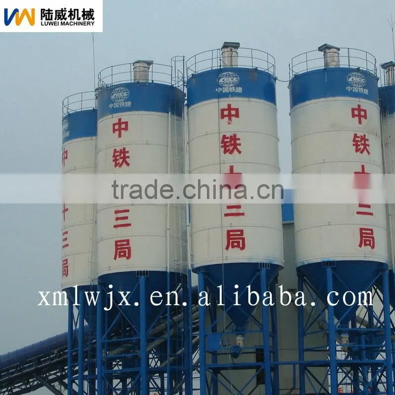 800T Concrete batching plant with bulk storage silo for cement