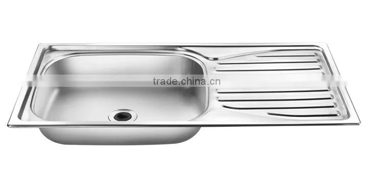 PS-375A,Rv ambry yacht for 304 stainless steel sink 10 cm depth ultra shallow basin single slot plate with drop.780X430X100mm