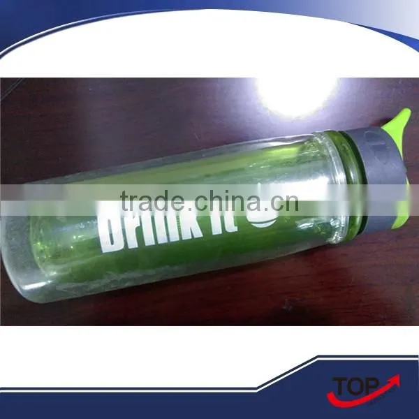 2016 cheap 500ml plastic Space water bottles with straw lid