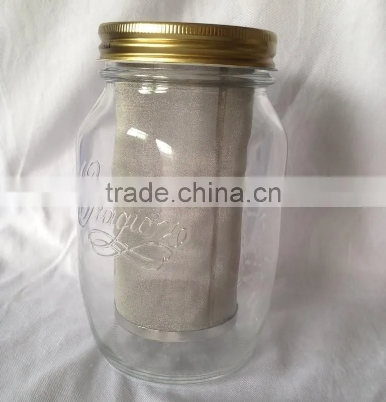Cold Brew Coffee, Iced Coffee and Iced Tea Maker Infuser, Mason Jar and Stainless Steel Filter