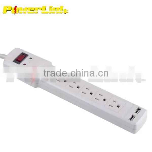 H80135 UL/CUL 6 outlet power strip with surge protectors / power bar / power sockets