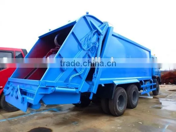 300hp DONGFENG 6*4 Refuse Compactor Truck 16 m3