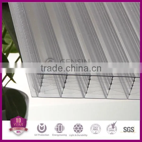 32mm Polycarbonate Sheet Hollow For Stadium Project Skylite Roofing PC Panel High Light Transmission Heat Insulation UV Coating