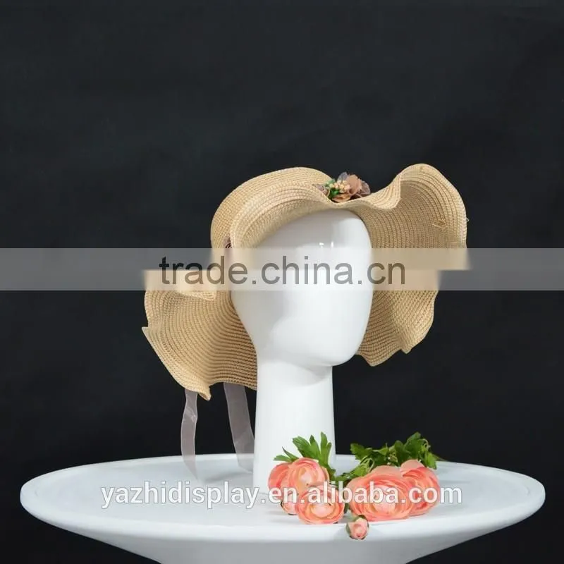 Abstract fiberglass egg head mannequin head for hat display