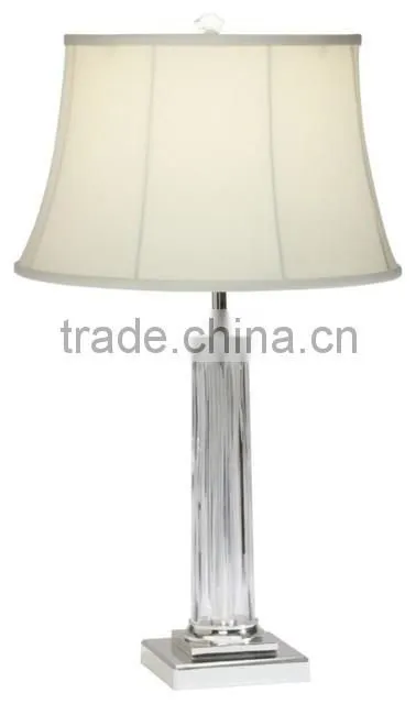 graceful circular column crystal american table lamp