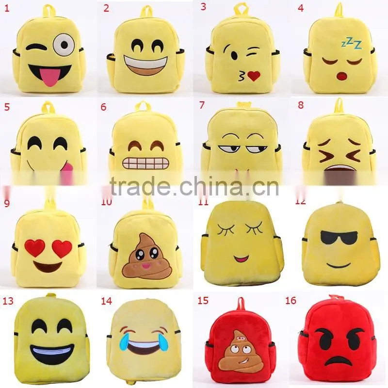 Free Simple Lovely Cotton Fabric Emoji Backpack
