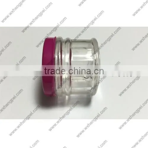 Cleverish portable cute transparent red lid plastic storage jewelry wedding jar kit