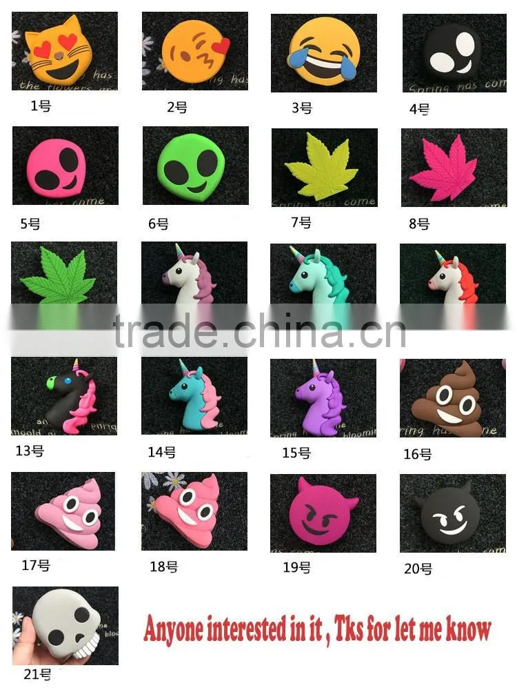 2016 Emoji unicorn Emotion Power Bank Emotion Power Bank External Battery Unicorn Funny Cry Tear Kiss Poop