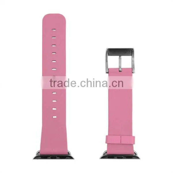 Quality Guaranteed Make To Order Imported Leather Fake Leather Watch Strap For Apple Watch Band