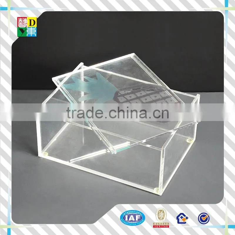 2016 newest design acrylic candy box acrylic luxury gift box with lid PMMA acrylic small storage box