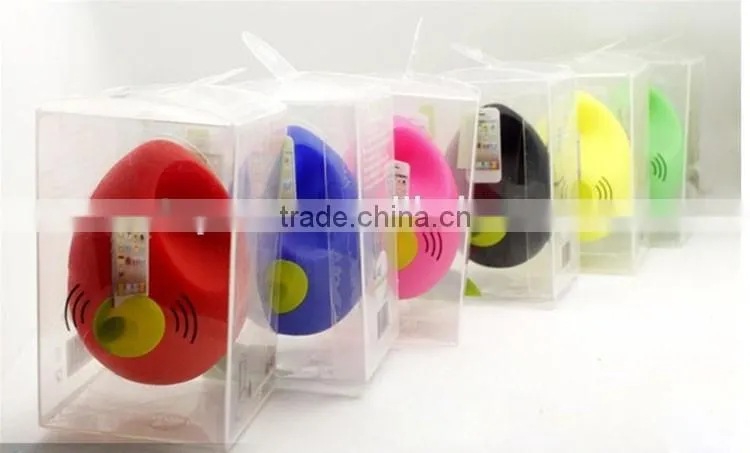 2016 Best Christmas gift cheap mini speaker egg shaped silicone speaker for iPhone 5/5S