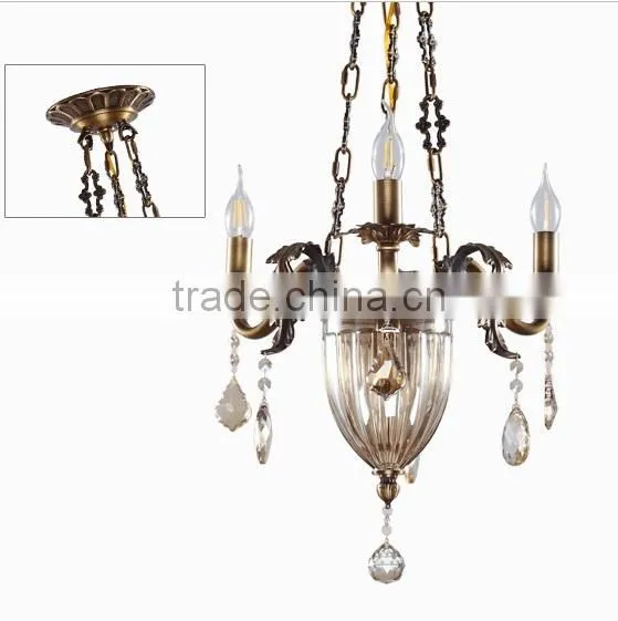 New Arrival Classic European Baroque Style Antique Golden Brass Pendant Light, Chandelier for Bedroom BF12-05254h