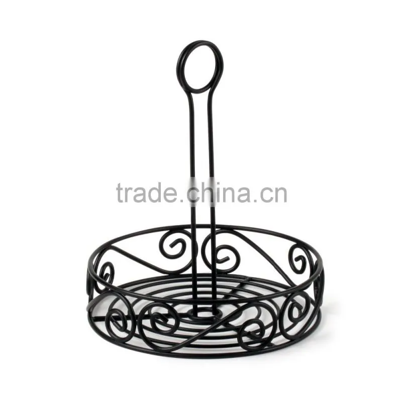 Coffee house display metal steel spice storage basket rack