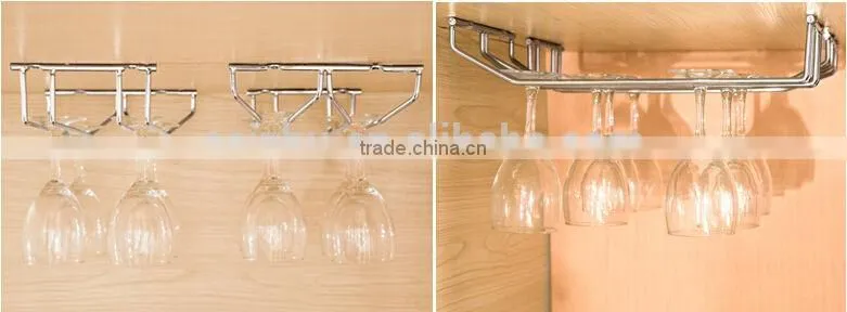 Chrome Wire Under Cabinet Stemware Holder