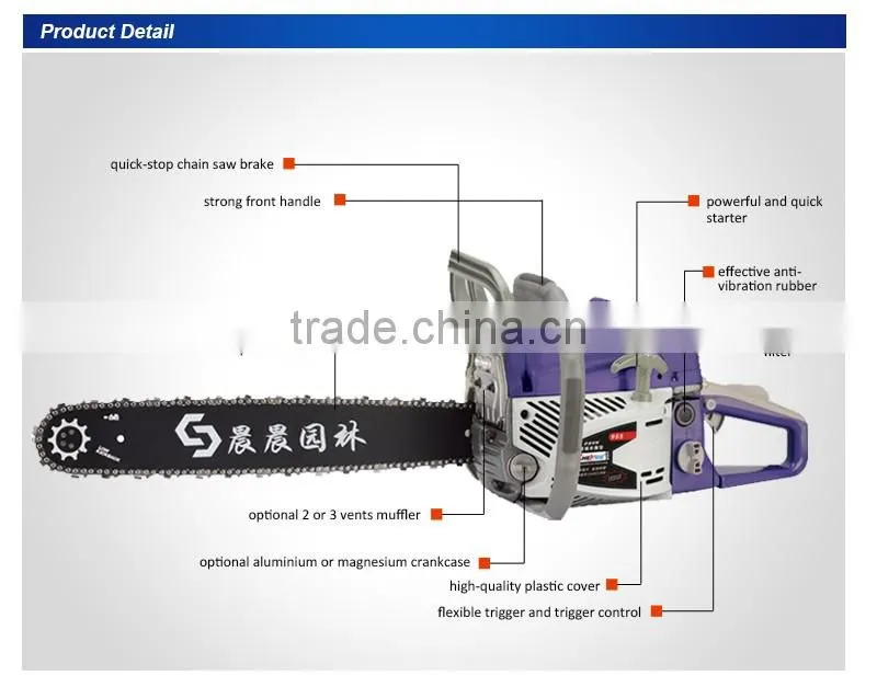 5800 Gasoline chain saw CE/GS/TUV OREGON CHAIN