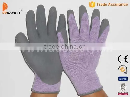 DDsafety Hot Sale 10 Gauge Foam Finished Gray Latex Gloves With CE Safety Gloves