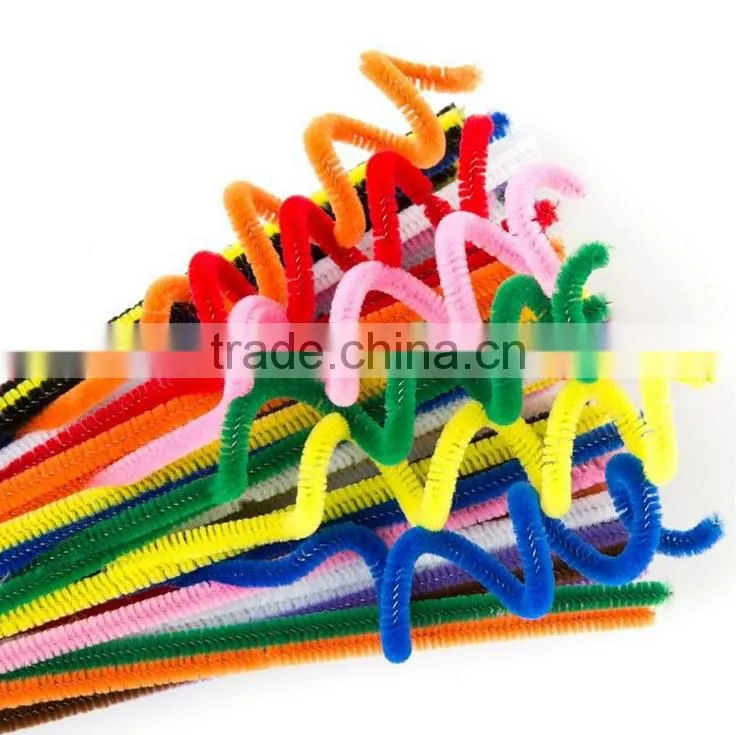 hand craft Chenille Stem for kids diy pipe cleaners toys 100pcs/bag