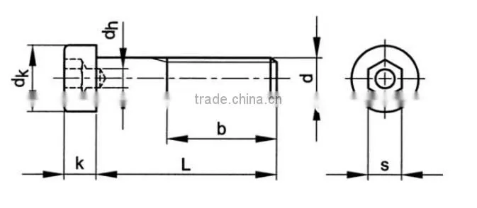 Gr2/Gr5 Titanio Hex Flange Bolt with Holes by LIUWEI