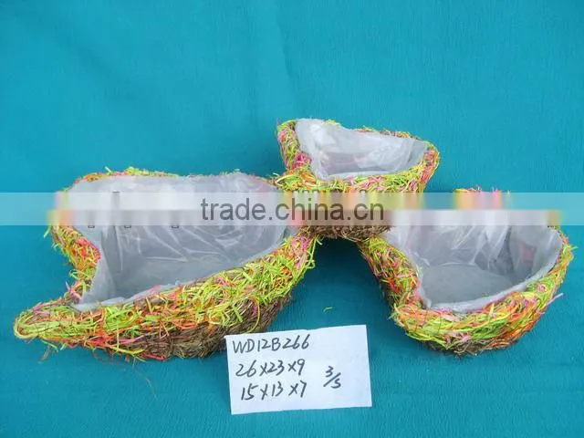 Handmade Decorative Flower Basket with handle